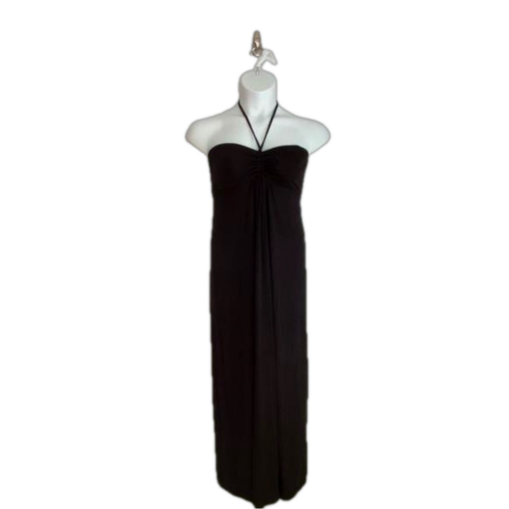 Tommy Bahama Black Halter Maxi Dress Size SP EUC SKU0604